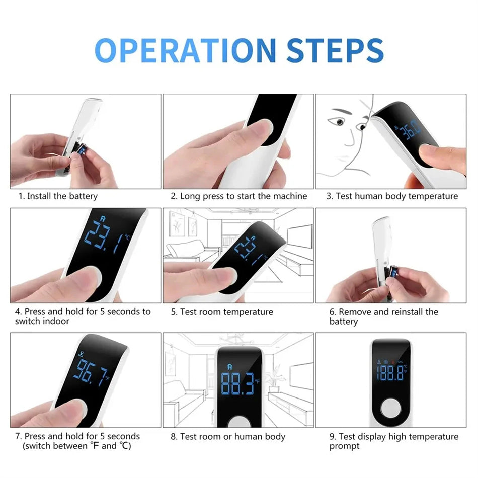 InnovicHub Infrared Forehead Thermometer – Non-Contact, Fast & Accurate for Adults, Infants, and Home Use