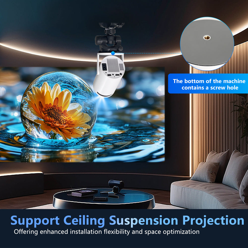 Magcubic HY300 Pro 4K Projector – Android 11, Dual WiFi6, 260 ANSI Lumens, Allwinner H713, BT5.0, Native 720P for Home Cinema & Outdoor Use